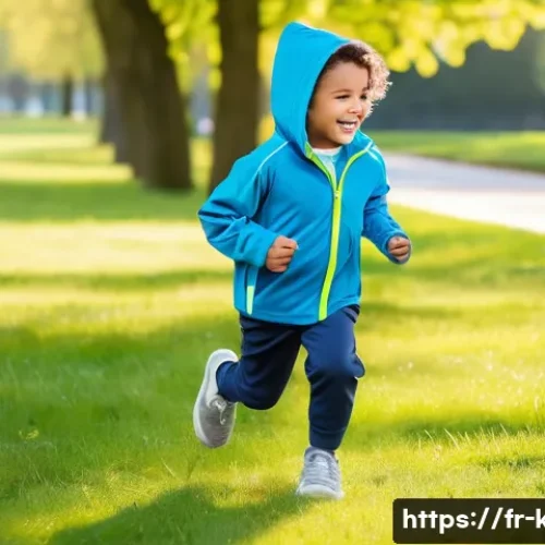 아동용 플리스 자켓 추천 - A cheerful young child wearing a lightweight microfiber fleece jacket with an adjustable hood and zi...