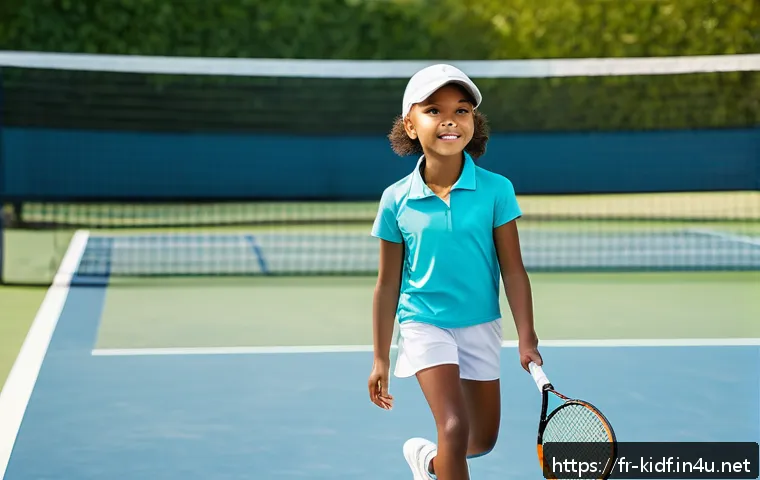 아이들의 여름 스포츠웨어 - A vibrant outdoor scene featuring a young French child wearing ultra-lightweight, breathable sportsw...