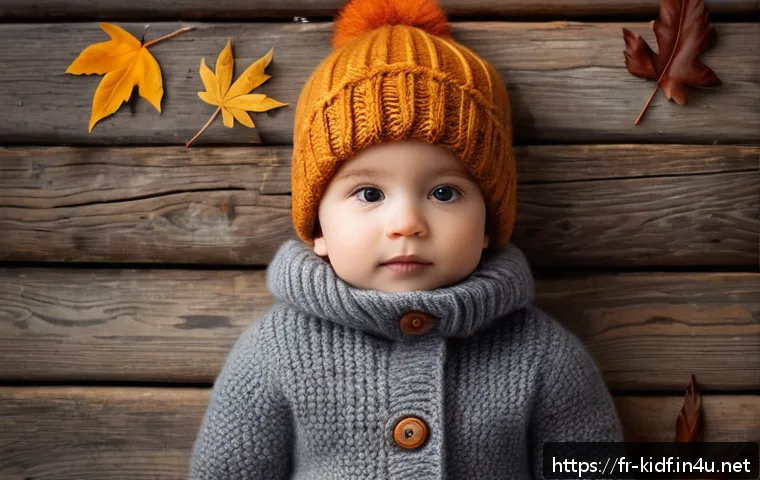 아동용 니트 모자 스타일 - A cozy children&rsquo;s woolen hat made from natural Merino wool, displayed on a rustic wooden table with ...